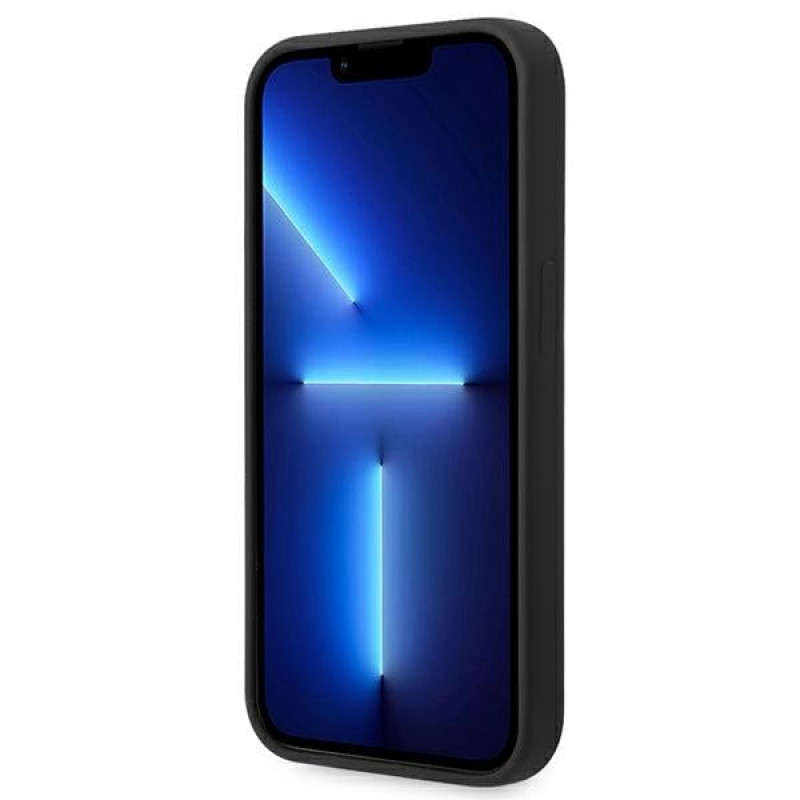 BMW BMHCP14LSILBK Apple iPhone 14 Pro vāciņš, Silicone Metal Logo, melns