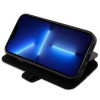 BMW BMBKP14L22RVSK Leather Stamp Blue Lines grāmatveida futrālis Apple iPhone 14 Pro 6.1", melns