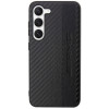 Mercedes-AMG AMHCS23SBLSCA Carbon Stripe & Embossed cietais maciņš Samsung Galaxy S23 (S911), melns
