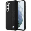 BMW BMHCS23M22RDPK Leather Textured & Stripe cietais futrālis Samsung Galaxy S23+ (S916), melns