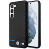 BMW BMHCS23M22NBCK Leather Carbon cietais maciņš Samsung Galaxy S23+ (S916), melns