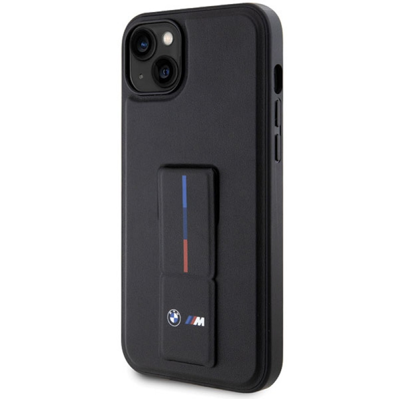 BMW Grip Stand Hot Stamp vāciņš Apple iPhone 14 / 15 / 13, melns