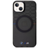 BMW BMHMP14SHGPK Pattern MagSafe cietais maciņš Apple iPhone 14, pelēks