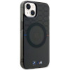 BMW BMHMP14SHGPK Pattern MagSafe cietais maciņš Apple iPhone 14, pelēks
