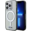BMW BMHMP14LHCRS Silver Ring MagSafe cietais maciņš Apple iPhone 14 Pro, caurspīdīgs