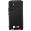BMW BMHCSA5422PTDK Leather Stamp Tricolor cietais maciņš Samsung Galaxy A54 (A546), melns