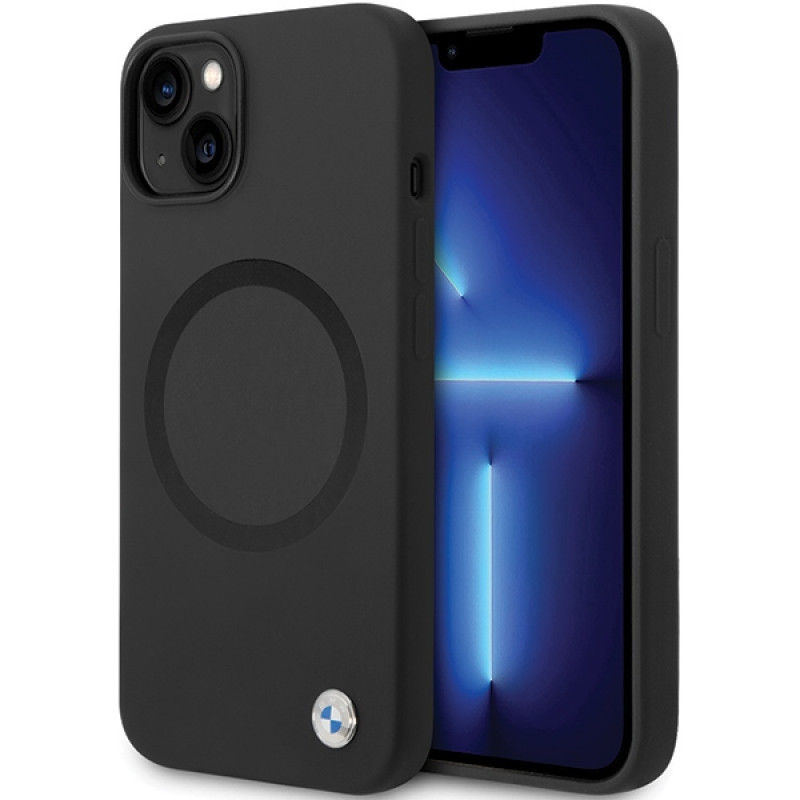 BMW BMHMP14SSILBK2 Signature Liquid Silicone MagSafe vāciņš Apple iPhone 14, melns