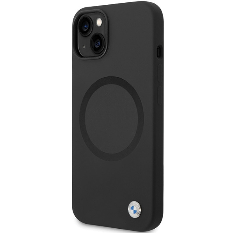 BMW BMHMP14SSILBK2 Signature Liquid Silicone MagSafe vāciņš Apple iPhone 14, melns