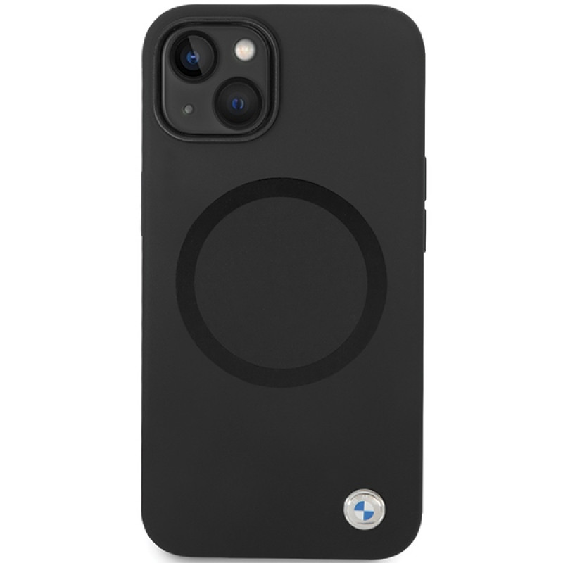 BMW BMHMP14SSILBK2 Signature Liquid Silicone MagSafe vāciņš Apple iPhone 14, melns
