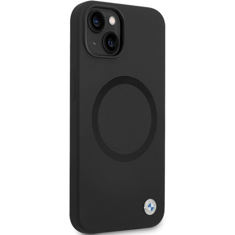 BMW BMHMP14SSILBK2 Signature Liquid Silicone MagSafe vāciņš Apple iPhone 14, melns