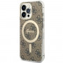 Guess GUHMP13LH4STW 4G MagSafe cietais maciņš Apple iPhone 13 Pro, brūns