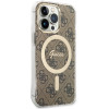 Guess GUHMP13LH4STW 4G MagSafe cietais maciņš Apple iPhone 13 Pro, brūns