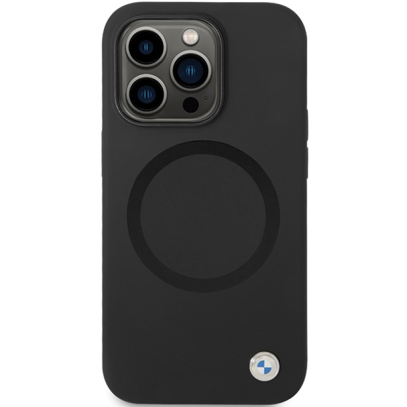 BMW BMHMP14LSILBK2 Signature Liquid Silicone MagSafe vāciņš Apple iPhone 14 Pro, melns