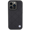 BMW BMHCP15X22RQDK Leather Quilted futrālis Apple iPhone 15 Pro Max, melns