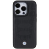 BMW BMHCP15X22RPSK Leather Seats Pattern cietais futrālis Apple iPhone 15 Pro Max, melns