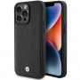 BMW BMHCP15L22RFGK Leather Diamond Pattern vāciņš Apple iPhone 15 Pro, melns