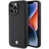 BMW BMHCP15L22RFGK Leather Diamond Pattern vāciņš Apple iPhone 15 Pro, melns