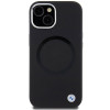 BMW BMHMP15SSILBK2 Signature Liquid Silicone MagSafe vāciņš Apple iPhone 15, melns