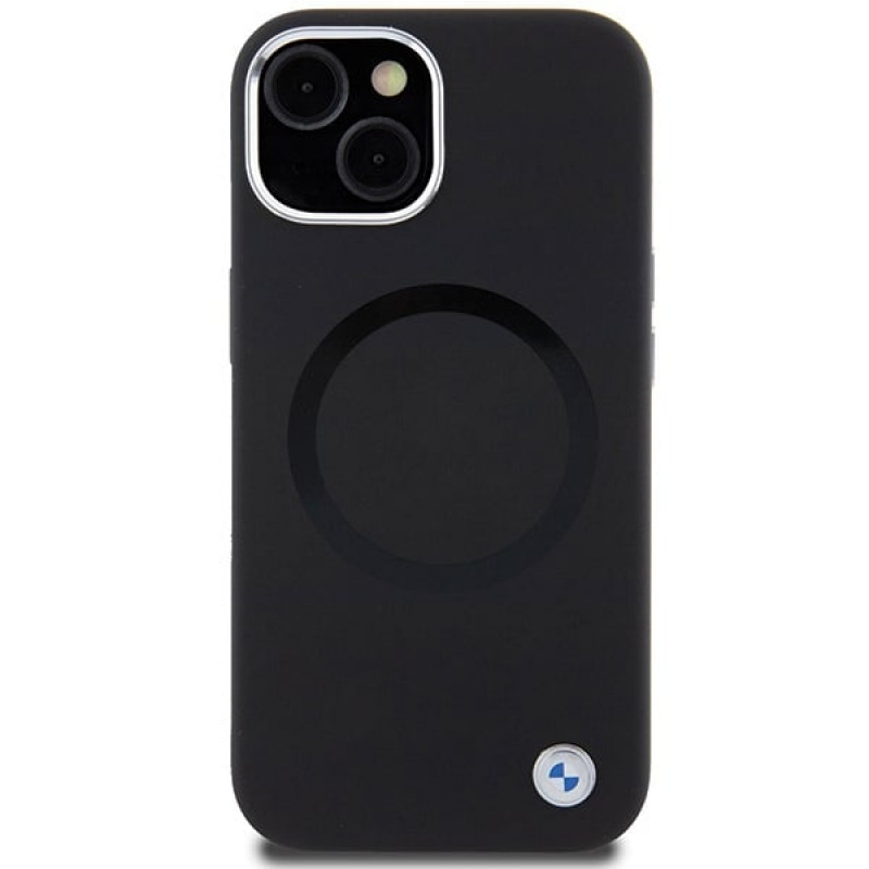 BMW BMHMP15SSILBK2 Signature Liquid Silicone MagSafe vāciņš Apple iPhone 15, melns