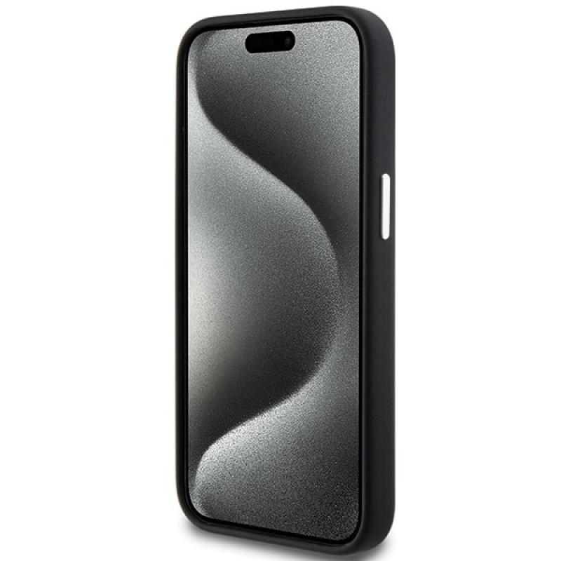BMW BMHMP15SSILBK2 Signature Liquid Silicone MagSafe vāciņš Apple iPhone 15, melns