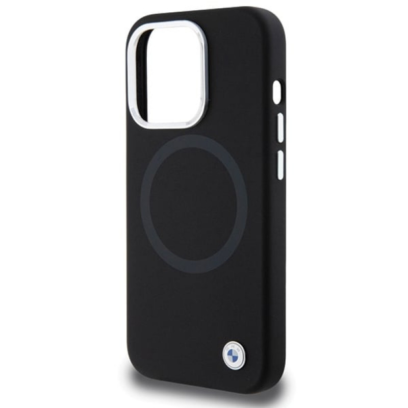 BMW BMHMP15LSILBK2 Signature Liquid Silicone MagSafe vāciņš Apple iPhone 15 Pro, melns