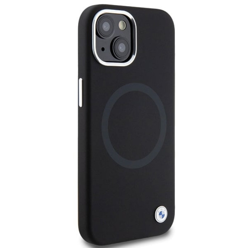 BMW BMHMP15MSILBK2 Signature Liquid Silicone MagSafe vāciņš Apple iPhone 15 Plus / 14 Plus, melns