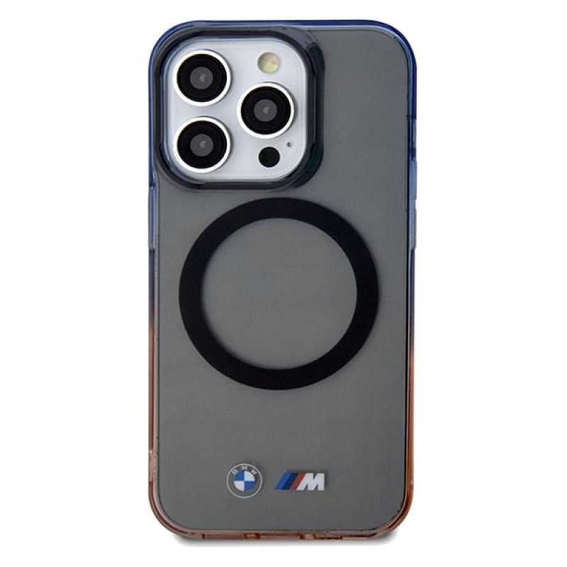 BMW BMHMP15XHTGE Gradient Bumper MagSafe cietais maciņš Apple iPhone 15 Pro Max, pelēks