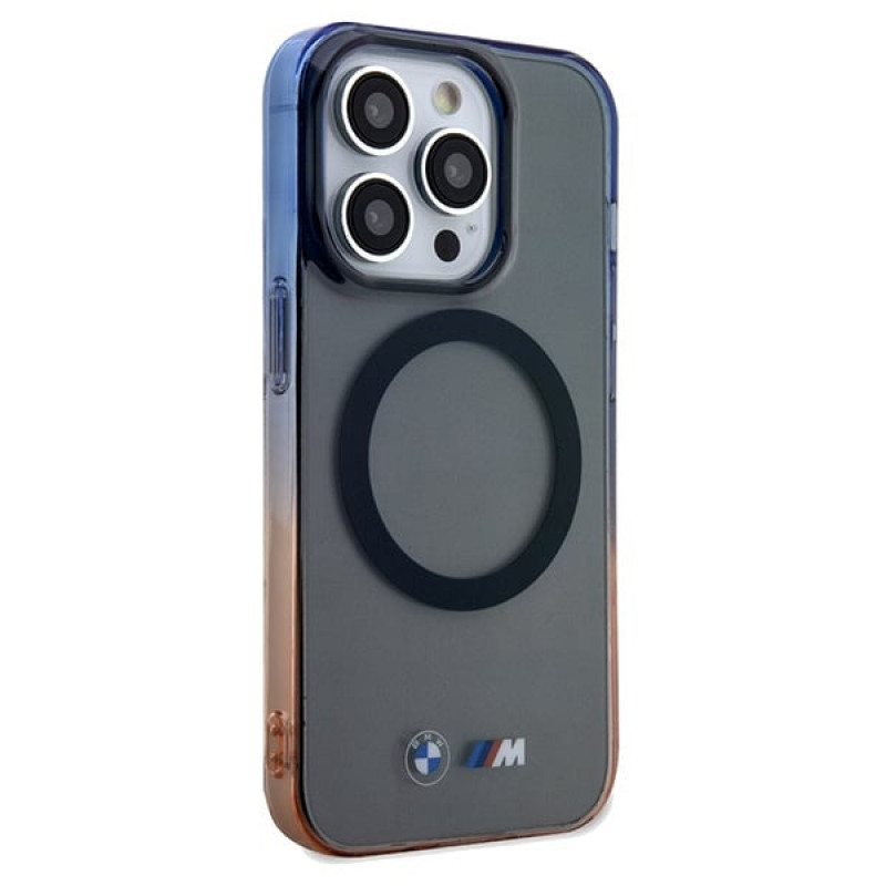 BMW BMHMP15XHTGE Gradient Bumper MagSafe cietais maciņš Apple iPhone 15 Pro Max, pelēks