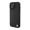 BMW BMHMP15SSLLBK Signature Logo Imprint MagSafe cietais futrālis Apple iPhone 15, melns