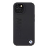 BMW BMHMP15SSLLBK Signature Logo Imprint MagSafe cietais futrālis Apple iPhone 15, melns