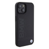 BMW BMHMP15SSLLBK Signature Logo Imprint MagSafe cietais futrālis Apple iPhone 15, melns