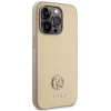 Guess GUHCP15LPS4DGPD PU 4G Strass Metal Logo apvalks Apple iPhone 15 Pro, zelta