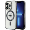 Karl Lagerfeld KLHMP15LHKHNOTK IML Karl's Head MagSafe cietais maciņš Apple iPhone 15 Pro, caurspīdīgs