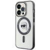 Karl Lagerfeld KLHMP15LHKHNOTK IML Karl's Head MagSafe cietais maciņš Apple iPhone 15 Pro, caurspīdīgs