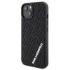 Karl Lagerfeld KLHCP15S3DMKRLK 3D Rubber Multi Logo cietais maciņš Apple iPhone 15, melns