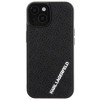 Karl Lagerfeld KLHCP15S3DMKRLK 3D Rubber Multi Logo cietais maciņš Apple iPhone 15, melns