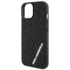 Karl Lagerfeld KLHCP15S3DMKRLK 3D Rubber Multi Logo cietais maciņš Apple iPhone 15, melns