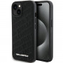 Karl Lagerfeld KLHCP15SPQKPMK Quilted K Pattern cietais maciņš Apple iPhone 15, melns