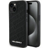 Karl Lagerfeld KLHCP15SPQKPMK Quilted K Pattern cietais maciņš Apple iPhone 15, melns