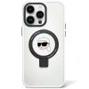 Karl Lagerfeld KLHMP15LHMRSKHH Ring Stand Karl Head MagSafe cietais maciņš Apple iPhone 15 Pro