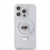 Karl Lagerfeld KLHMP15LHMRSKHH Ring Stand Karl Head MagSafe cietais maciņš Apple iPhone 15 Pro