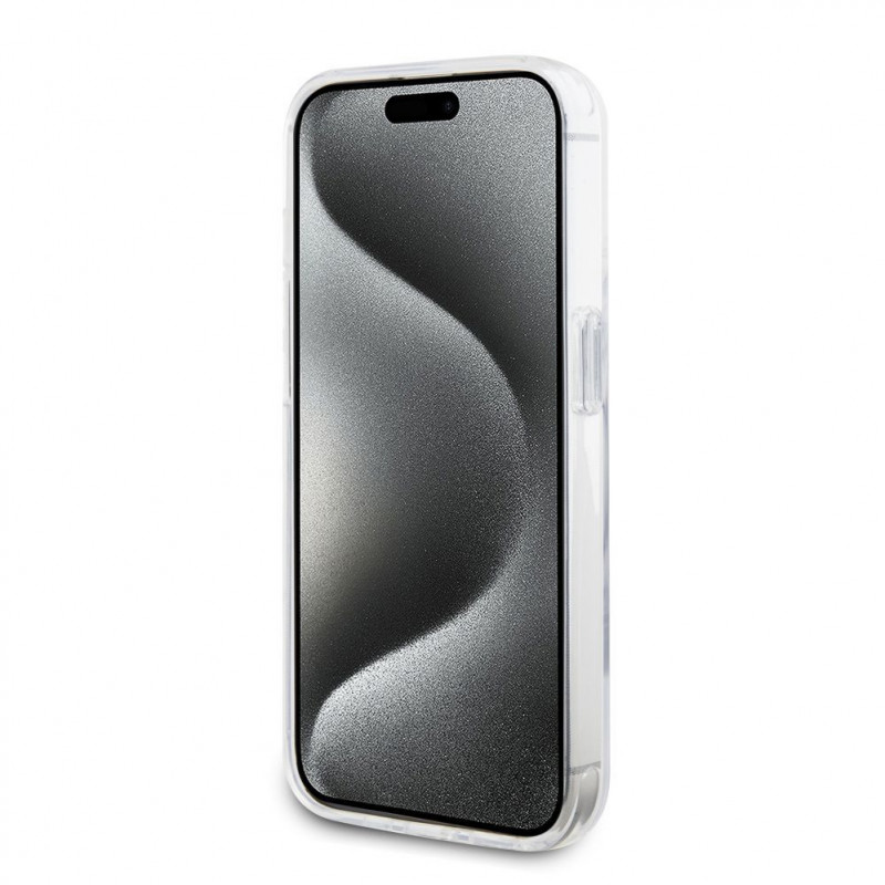 Karl Lagerfeld KLHMP15LHMRSKHH Ring Stand Karl Head MagSafe cietais maciņš Apple iPhone 15 Pro