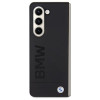 BMW BMHCZFD5SLLBK Signature Logo Imprint cietais maciņš Samsung Galaxy Z Fold5, melns