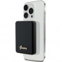 Guess GUPBM3ALGSGK ārējais akumulators 3000 mAh, 5 W, MagSafe Metal Script Logo, melns