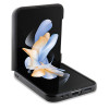 BMW BMHCZF5SLLBK Leather Hot Stamp cietais futrālis Samsung Galaxy Z Flip5, melns