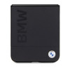 BMW BMHCZF5SLLBK Leather Hot Stamp cietais futrālis Samsung Galaxy Z Flip5, melns