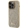Guess GUHCP15LPMSDGSD Disco Metal Script cietais maciņš Apple iPhone 15 Pro, zelta