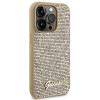 Guess GUHCP15LPMSDGSD Disco Metal Script cietais maciņš Apple iPhone 15 Pro, zelta