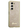Guess GUHCZFD5HGGSHD Glitter Script cietais maciņš Samsung Galaxy Z Fold5, zelta