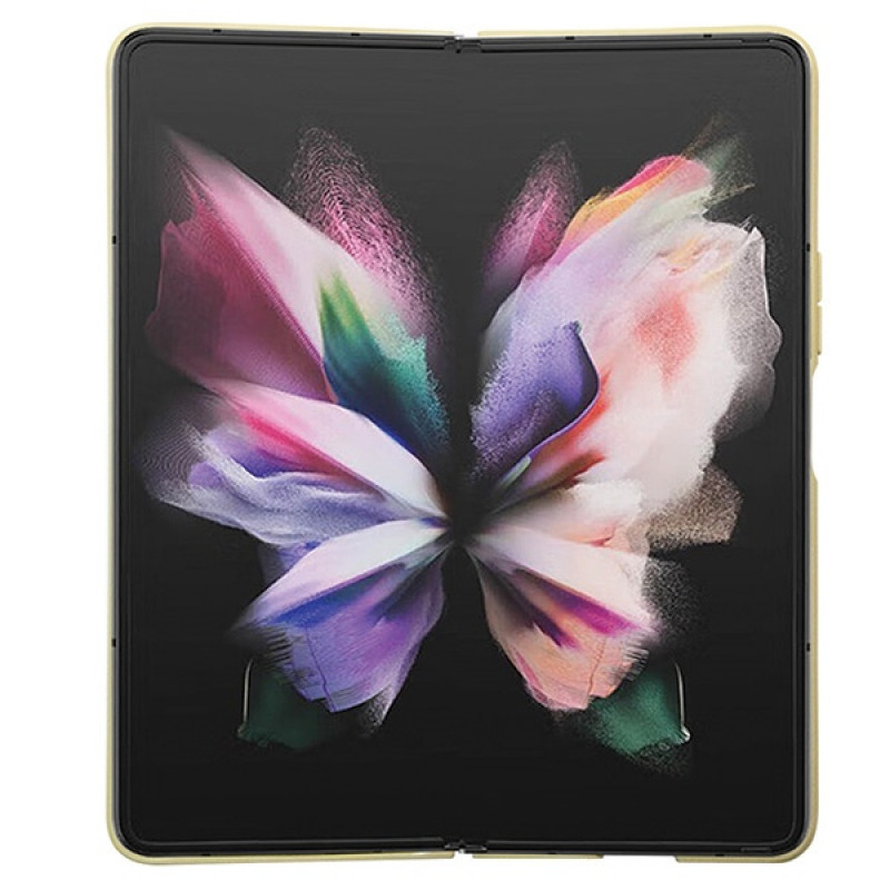 Guess GUHCZFD5HGGSHD Glitter Script cietais maciņš Samsung Galaxy Z Fold5, zelta